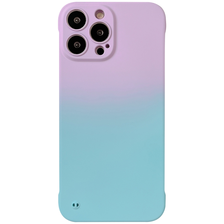 For iPhone XS X Frameless Skin Feel Gradient Phone Case(Light