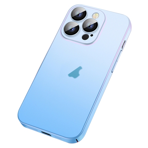 

For iPhone 13 Skin Feel Frosted Gradient Phone Case(Blue)