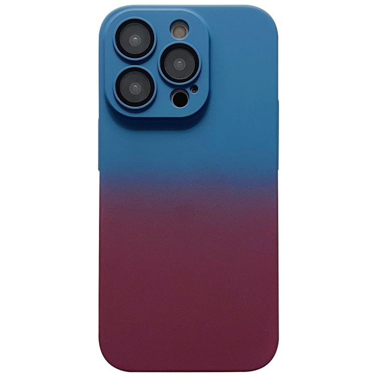 

For iPhone 13 Skin Feel Gradient Phone Case(Dark Blue + Purple)