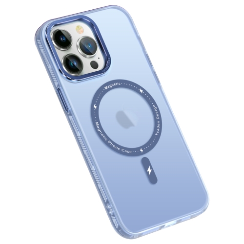 

For iPhone 14 Colorful Series TPU+PC Magsafe Magnetic Phone Case(Blue)