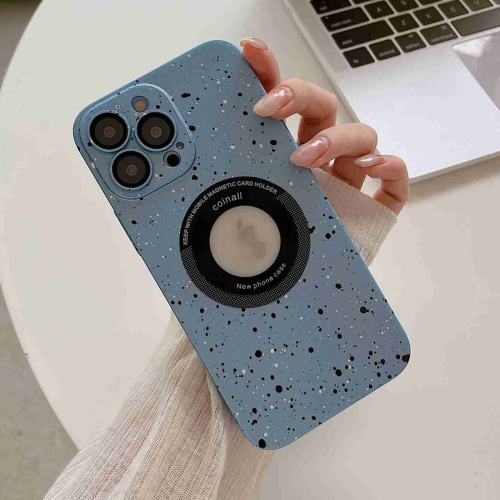 

For iPhone 14 Splash Ink MagSafe Magnetic Phone Case(Sky Blue)
