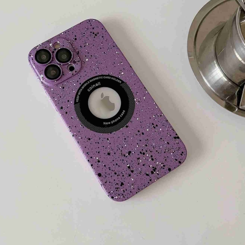 

For iPhone 14 Plus Splash Ink MagSafe Magnetic Phone Case(Purple)