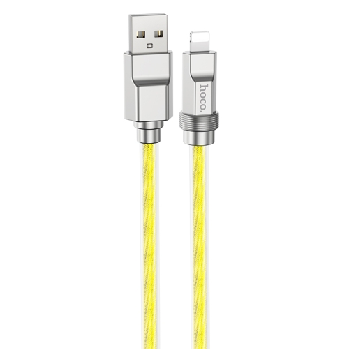 

hoco U113 2.4A USB to 8 Pin Silicone Data Cable, Length: 1m(Gold)