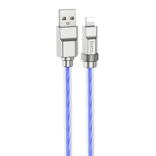 

hoco U113 2.4A USB to 8 Pin Silicone Data Cable, Length: 1m(Blue)