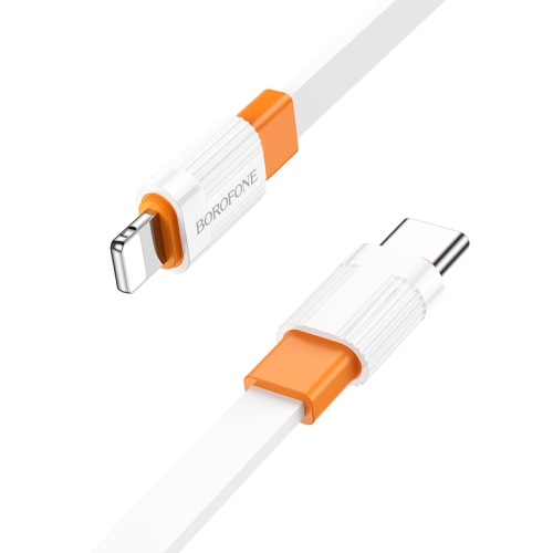 

Borofone BX89 Type-C to 8 Pin Union PD Charging Data Cable, Length:1m(White Orange)