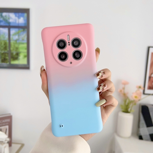 

For Huawei P40 Pro Frameless Skin Feel Gradient Phone Case(Pink Blue)