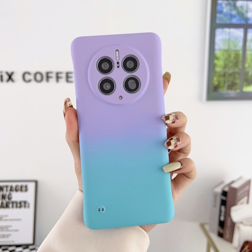 

For Huawei P40 Pro Frameless Skin Feel Gradient Phone Case(Light Purple Blue)