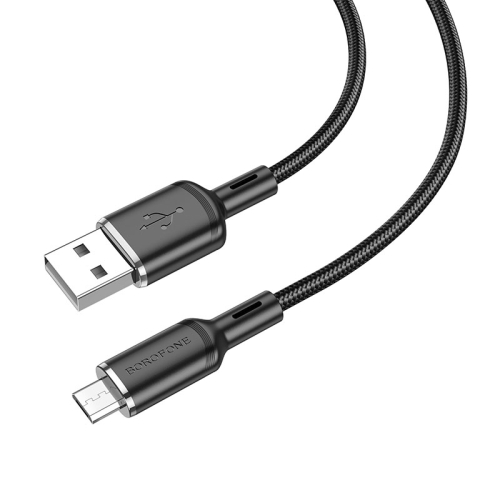 

Borofone BX90 USB to Micro USB Cyber 2.4A Charging Data Cable, Length:1m(Black)
