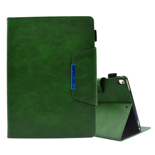 

For iPad 10.2 2020&2019 / Air 10.5 Suede Cross Texture Magnetic Clasp Leather Tablet Case(Green)