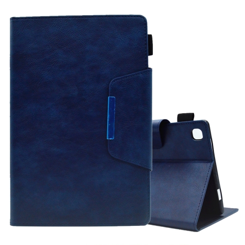 

For Samsung Galaxy Tab A 8.0 2019 Suede Cross Texture Magnetic Clasp Leather Tablet Case(Blue)