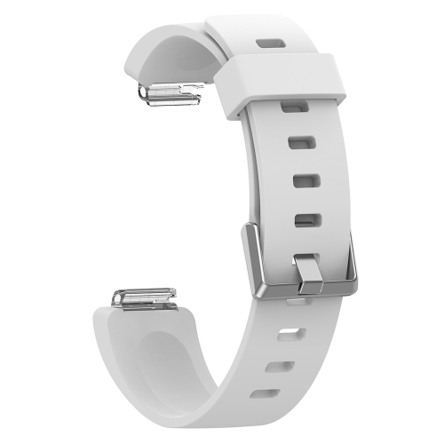 

For Fitbit Inspire / Inspire HR Glossy Surface Silicone Watch Band, Size:S(White)