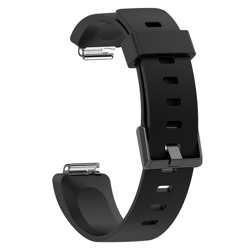 

For Fitbit Inspire / Inspire HR Glossy Surface Silicone Watch Band, Size:S(Black)
