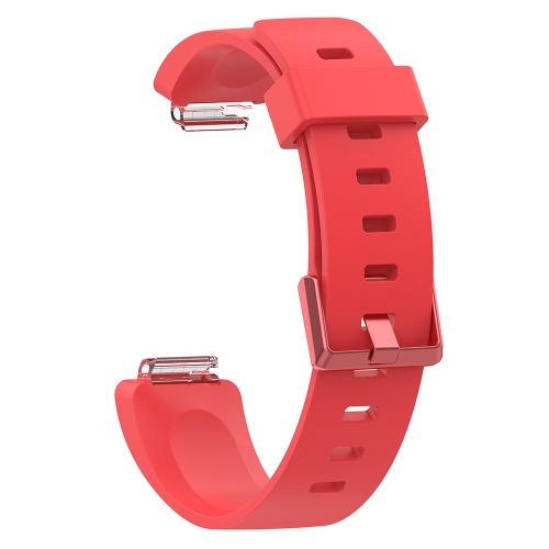 

For Fitbit Inspire / Inspire HR Glossy Surface Silicone Watch Band, Size:S(Red)