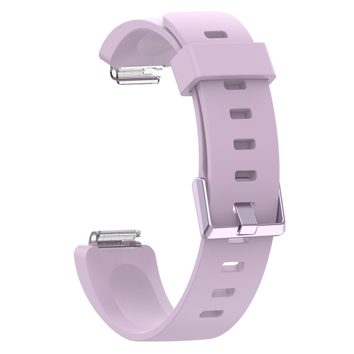 

For Fitbit Inspire / Inspire HR Glossy Surface Silicone Watch Band, Size:S(Light Purple)