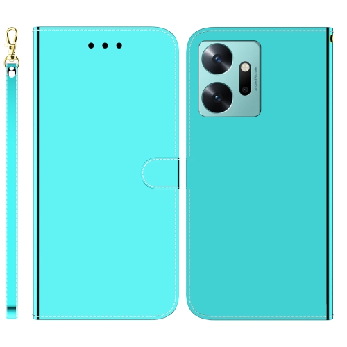 

For Infinix Zero 20 / X6821 Imitated Mirror Surface Horizontal Flip Leather Phone Case(Mint Green)