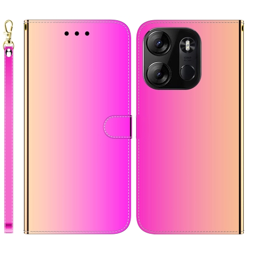 

For Tecno Spark Go 2023 / Pop 7 Pro Imitated Mirror Surface Horizontal Flip Leather Phone Case(Gradient Color)