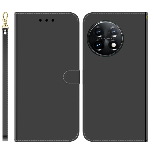 

For OnePlus 11 Imitated Mirror Surface Horizontal Flip Leather Phone Case(Black)