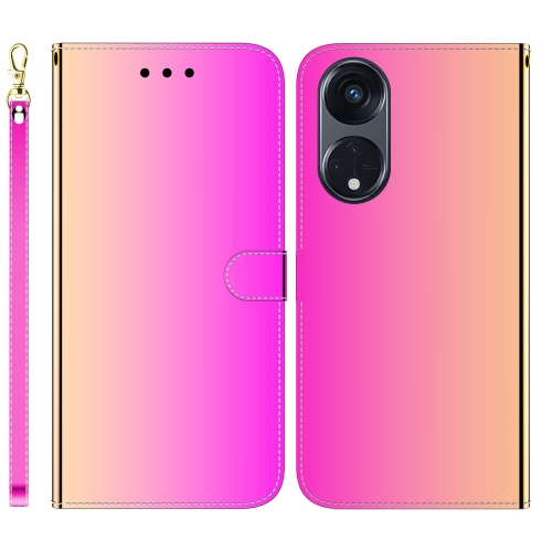 

For OPPO Reno8 T 5G / A1 Pro 5G Imitated Mirror Surface Horizontal Flip Leather Phone Case(Gradient Color)