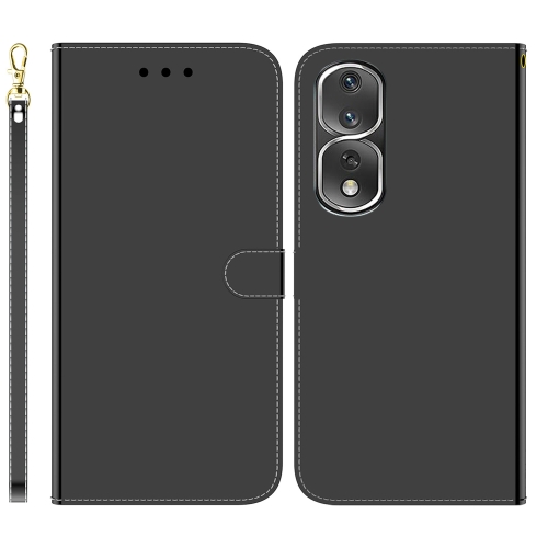 

For Honor 80 Pro Imitated Mirror Surface Horizontal Flip Leather Phone Case(Black)