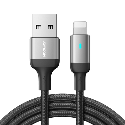 

JOYROOM S-UL012A10 Extraordinary Series 2.4A USB-A to 8 Pin Fast Charging Data Cable, Cable Length:1.2m(Black)