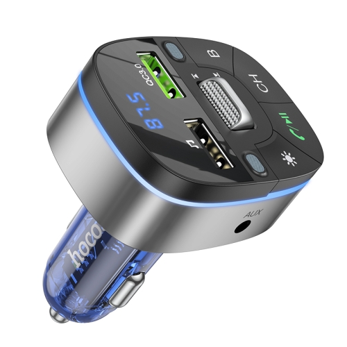 

hoco E71 Car QC3.0 Fast Charge Bluetooth 5.0 MP3 Player FM Transmitter(Blue)
