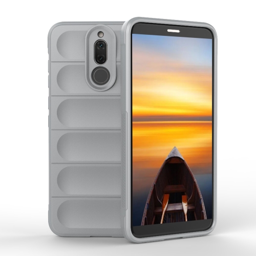 

For Huawei Mate 10 Lite Magic Shield TPU + Flannel Phone Case(Grey)