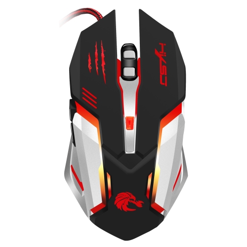 HXSJ S100 6 Keys Colorful Luminous Wired Gaming Mouse