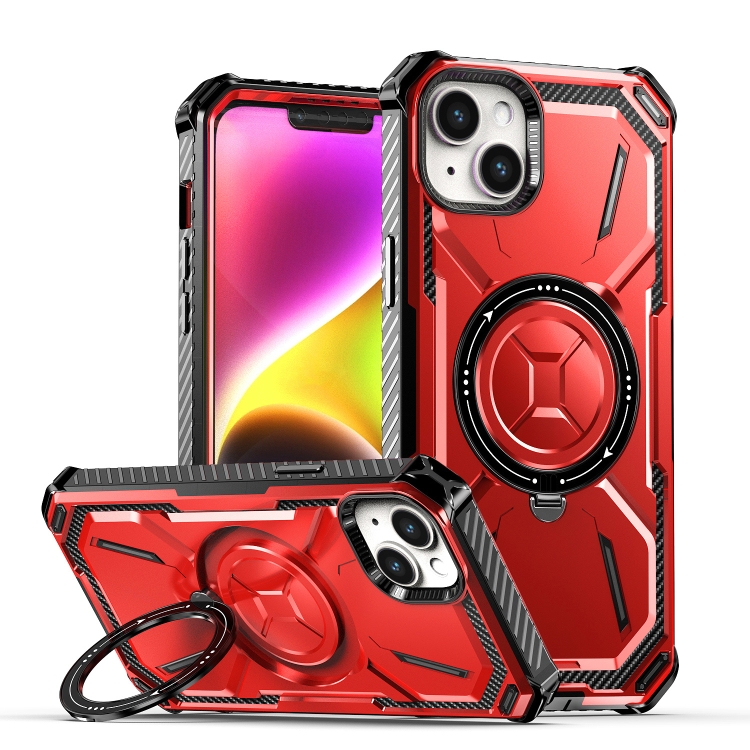 

For iPhone 14 / 13 Armor Series MagSafe Magnetic Holder Phone Case(Red)