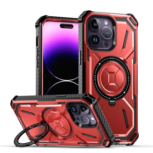 

For iPhone 13 Pro Armor Series MagSafe Magnetic Holder Phone Case(Red)