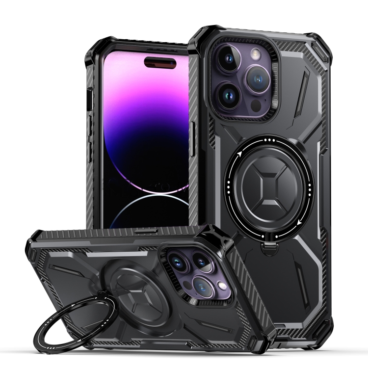

For iPhone 12 Pro Max Armor Series Holder Phone Case(Black)
