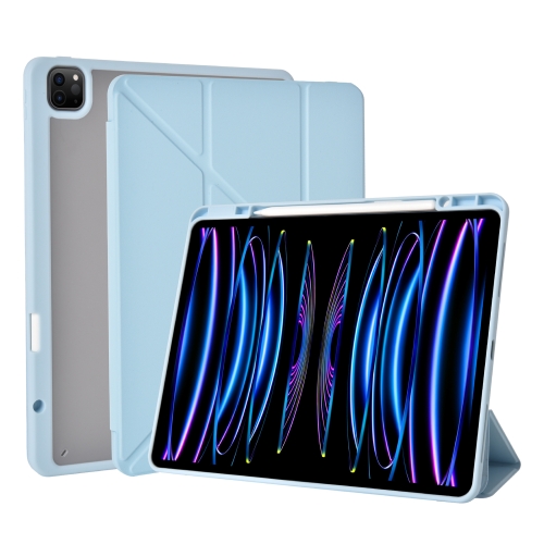 

For iPad 10th 10.9 2022 WiWU PU + TPU Smart Tablet Case with Pen Slot(Light Blue)