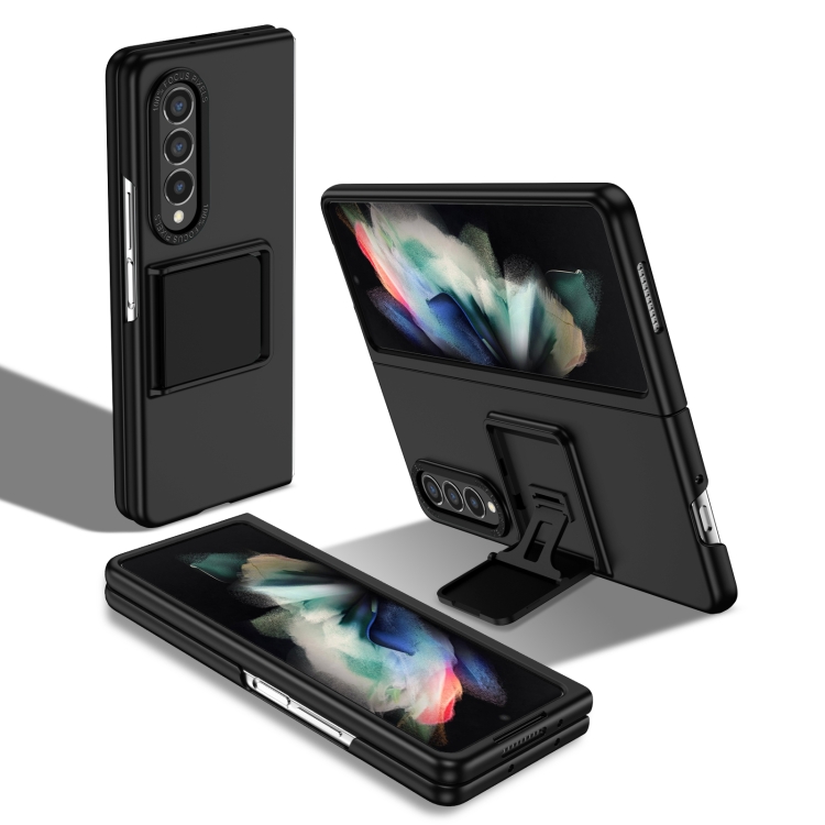 

For Samsung Galaxy Z Fold3 5G Three-dimensional Folding Holder PC Phone Case(Black)