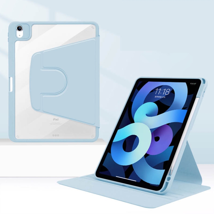 

Acrylic Rotating Leather Tablet Case For iPad 10th Gen 10.9 2022(Blue)