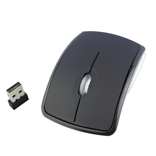 HXSJ ZD-01 1600DPI 2.4GHz Wireless Foldable Mouse(Black)
