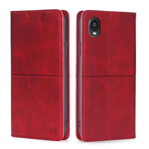 

For Kyocera Digno BX2-Digno SX2-A101KC Cow Texture Magnetic Horizontal Flip Leather Phone Case(Red)