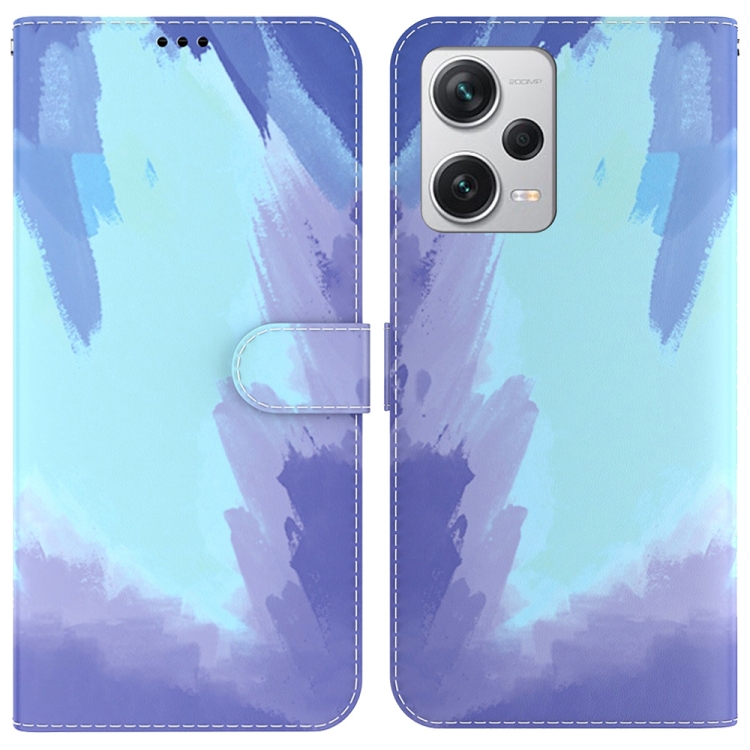 

For Xiaomi Redmi Note 12 Pro+ Watercolor Pattern Flip Leather Phone Case(Winter Snow)