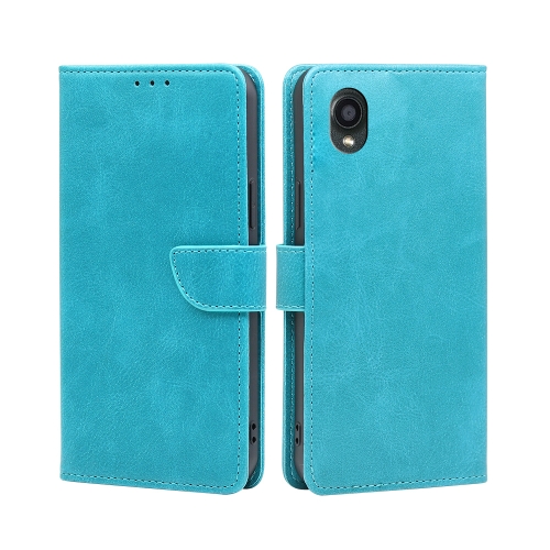 

For Kyocera Digno BX2-Digno SX2-A101KC Calf Texture Buckle Flip Leather Phone Case(Light Blue)