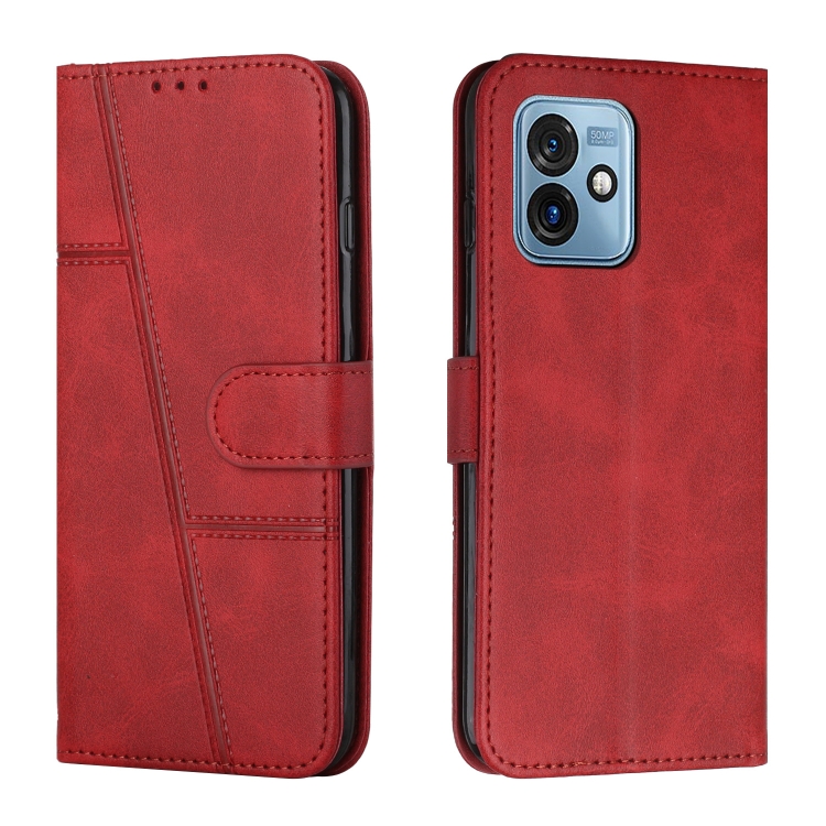 

For Motorola Moto G 5G 2023 Stitching Calf Texture Buckle Leather Phone Case(Red)