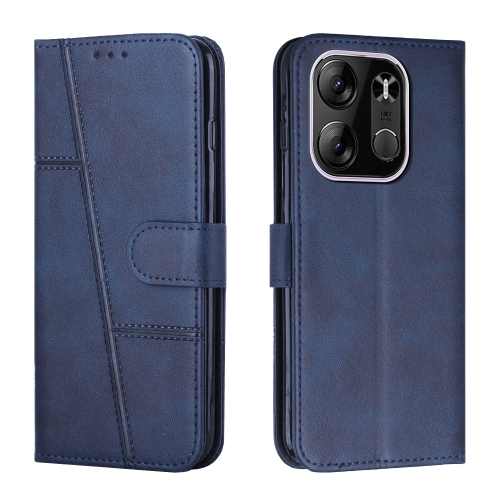 

For Tecno Spark Go 2023 Stitching Calf Texture Buckle Leather Phone Case(Blue)