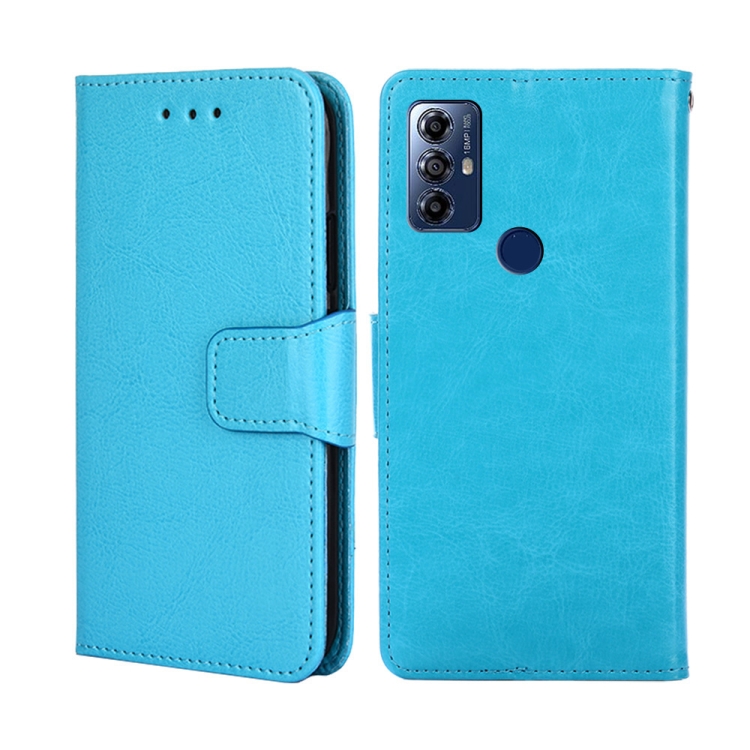 

For Motorola Moto G Play 2023 Crystal Texture Leather Phone Case(Sky Blue)