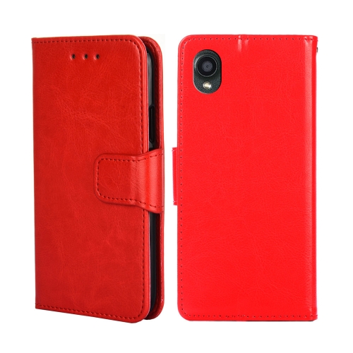 

For Kyocera Digno BX2-Digno SX2-A101KC Crystal Texture Leather Phone Case(Red)