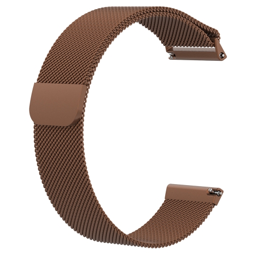 

For Fitbit Versa Milanese Watch Band, Size:S(Coffee)