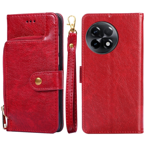 

For OnePlus ACE 2 / 11R Zipper Bag Leather Phone Case(Red)