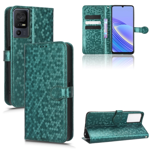 

For TCL 40 SE Honeycomb Dot Texture Leather Phone Case(Green)