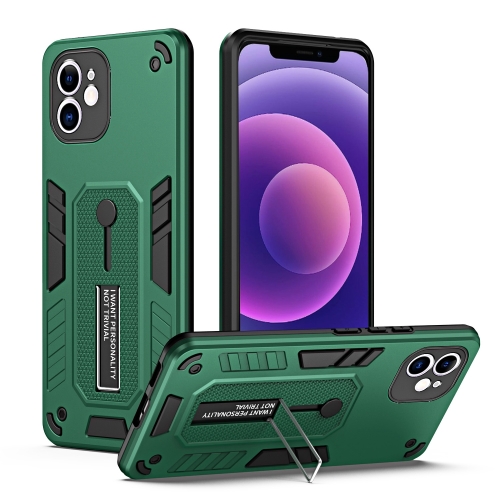 For iPhone 11 Variety Brave Armor Finger Loop Holder Phone Case Green