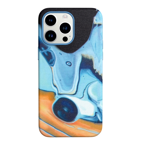 

For iPhone 14 Figura Series MagSafe Magnetic PC+ Leather Phone Case(Blue)