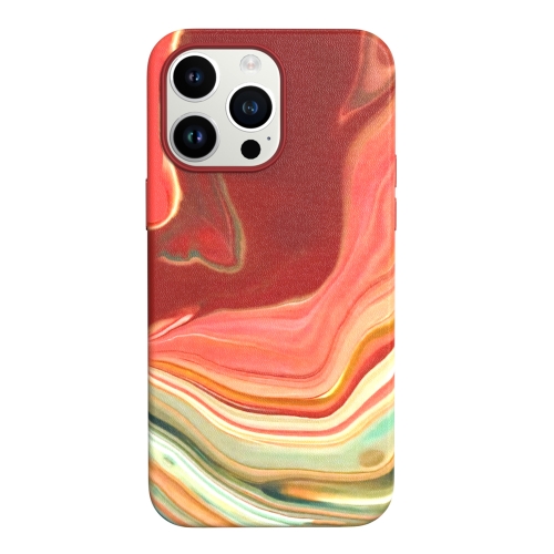 

For iPhone 13 Figura Series MagSafe Magnetic PC+ Leather Phone Case(Coral)