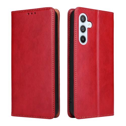 For Samsung Galaxy A54 5G Fierre Shann PU Genuine Leather Texture Leather Phone Case(Red)