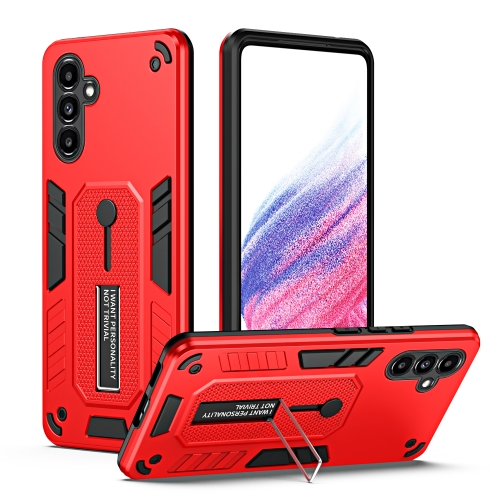 

For Samsung Galaxy A13 5G / A04s Variety Brave Armor Finger Loop Holder Phone Case(Red)