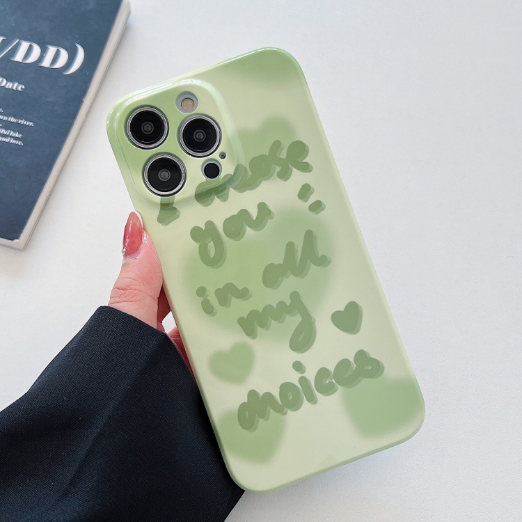 

For iPhone 14 PC Phone Case(Green Text)